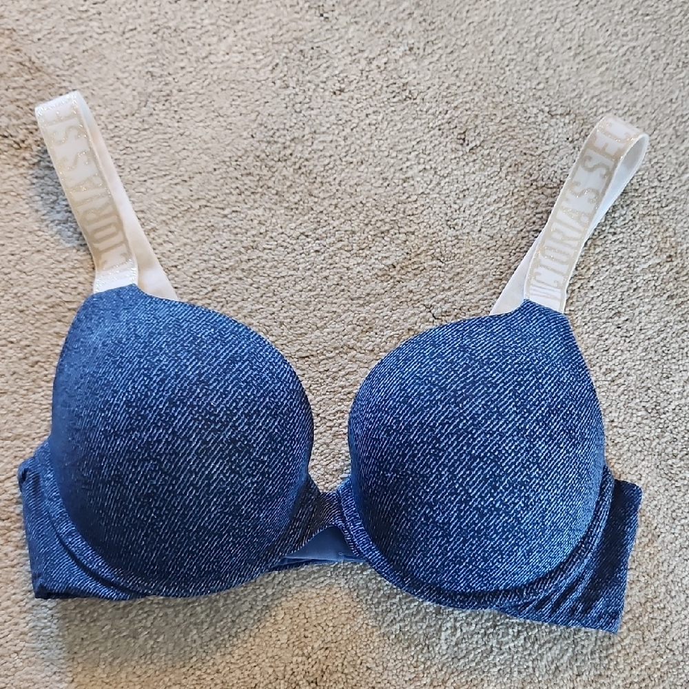 Victoria's Secret Blue Denim Bra